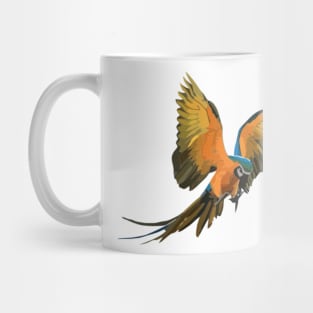 Blue and Yellow Macaw Digital Painting Mug